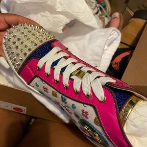 High top spike louboutin women’s sneakers